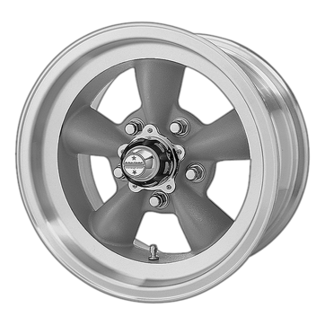Джанта American Racing Vintage VN105 TORQ THRUST D 15X8.5 5x120.65 ET -25 83.06 TORQ THRUST GRAY W/ MACH LIP
