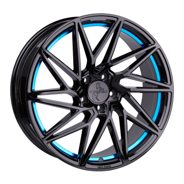 Джанта KESKIN KT20 FUTURE BLACK PAINTED BLUE INSIDE 8.5Jx19" 5x112 ET45 CB72.6
