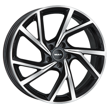 Джанта MAK KASSEL Gloss Black / Polished 7.5Jx18" 5x100 ET46 CB57.1