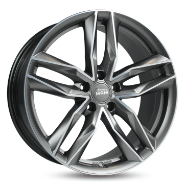 Джанта MAM RS3 MATT PALLADIUM FRONT POLISH 8Jx18" 5x112 ET45 CB66.6