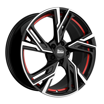 Джанта MAM RS5 BLACK FRONT POLISH RED INSIDE 6.5Jx16" 4x108 ET37 CB63.4