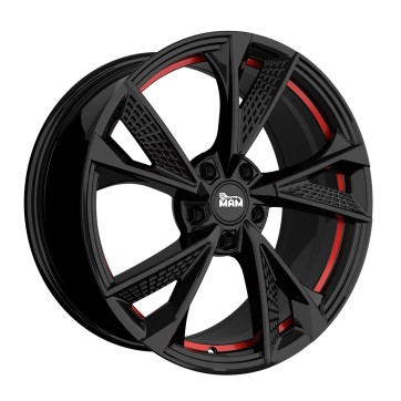 Джанта MAM RS6 BLACK PAINTED RED INSIDE 7.5Jx17" 5x114.3 ET40 CB72.6