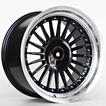 Джанта Steel 9X17 5X120 ET15 74,1 Black Machined Lip Chrome Rivets