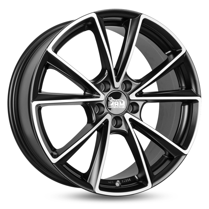 Джанта MAM A5 MATT BLACK FRONT POLISH 8Jx19" 5x112 ET30 CB66.6
